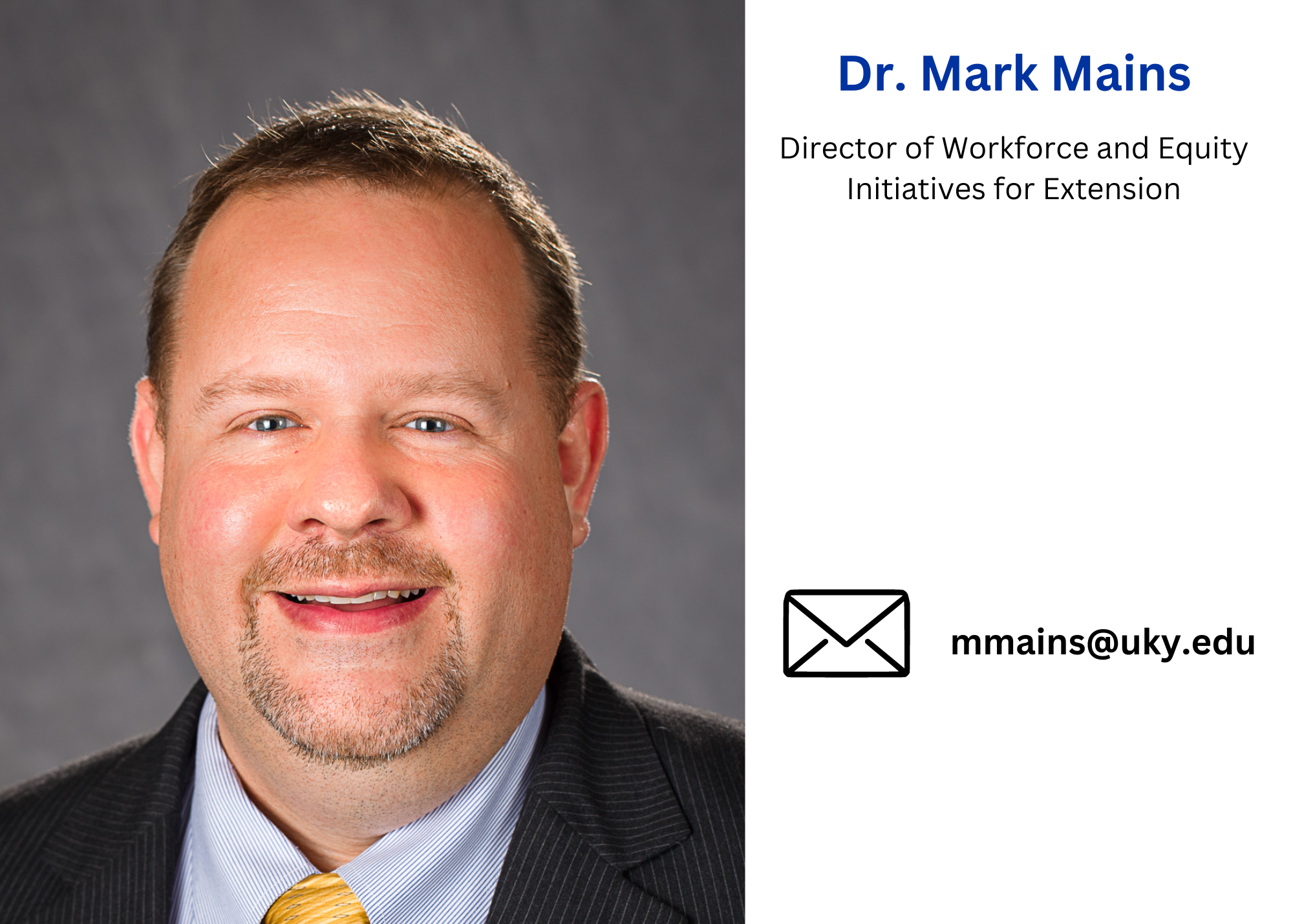 meet the team - Dr. Mark Mains - Director of Equity for Extension 