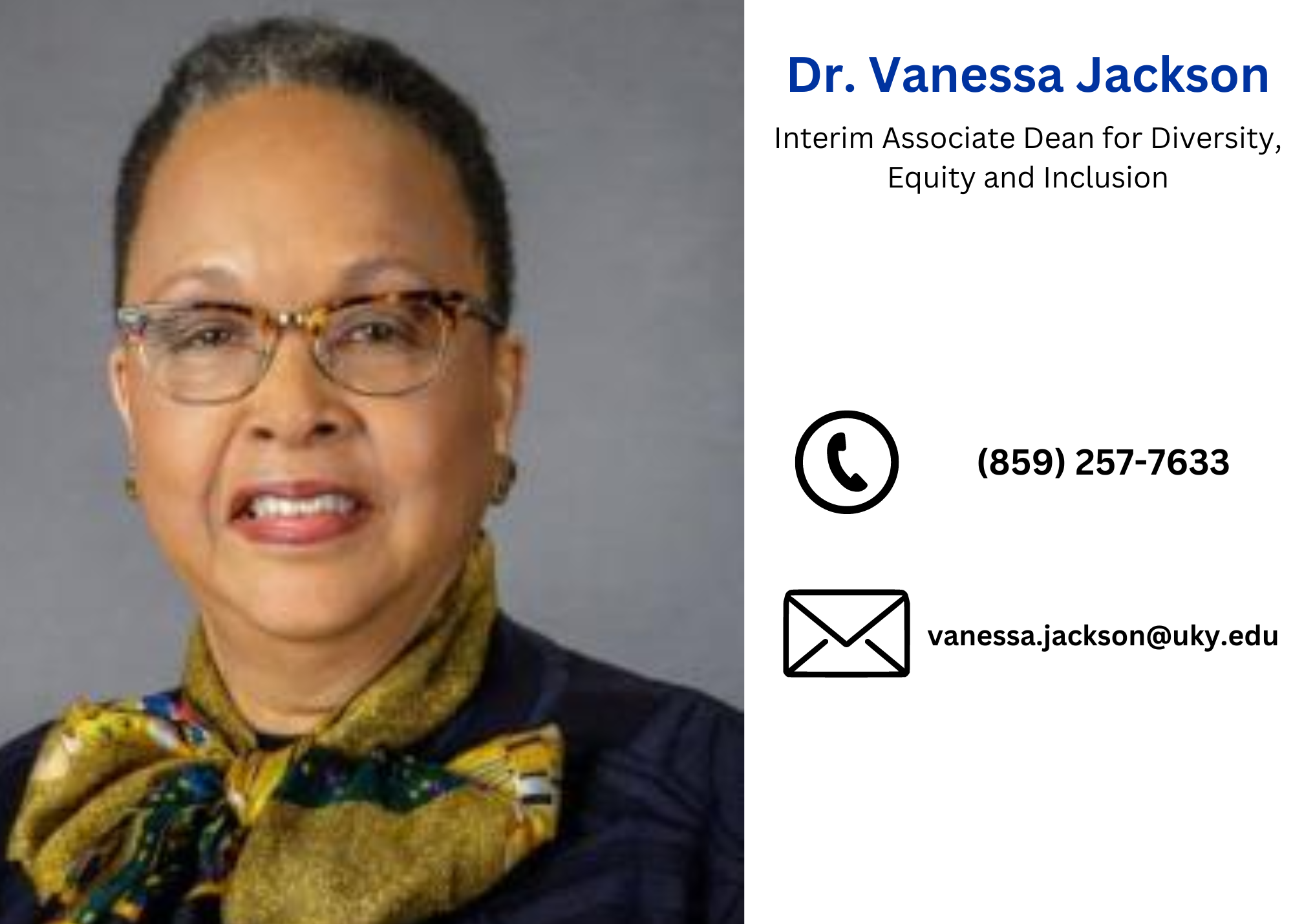 meet the team - Dr. Vanessa Jackson - Interim Assoc. Dean 